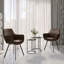 Metal Dining Chairs in Hide Leather-883128700