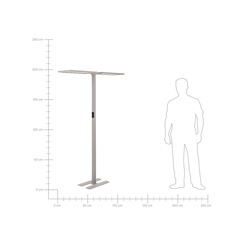 Mauline 197cm LED Task Floor Lamp, Silver