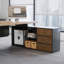Bureau de direction en bois massif avec tiroirs Burlywood-1578293410-1578293413