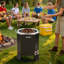 Friteuse à dinde sans huile pour l'extérieur, friteuse à grande capacité avec panier, fumoir à barbecue, 6 000 BTU
