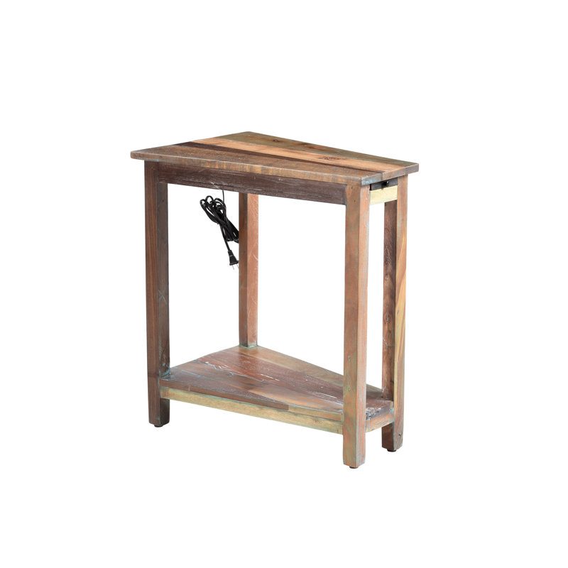 Solid Wood End Table, 16x25x27
