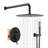 Shower Systems, 12" Rainfall Round Head And Handle Set, Shower Faucet Combo Kits, Wall Mounted Shower Fixtures-111011199