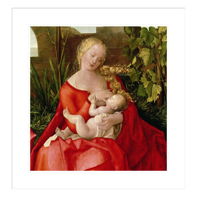 Vierge à l'enfant «Madonna with the Iris» par Albrecht Dürer, impression giclée encadrée