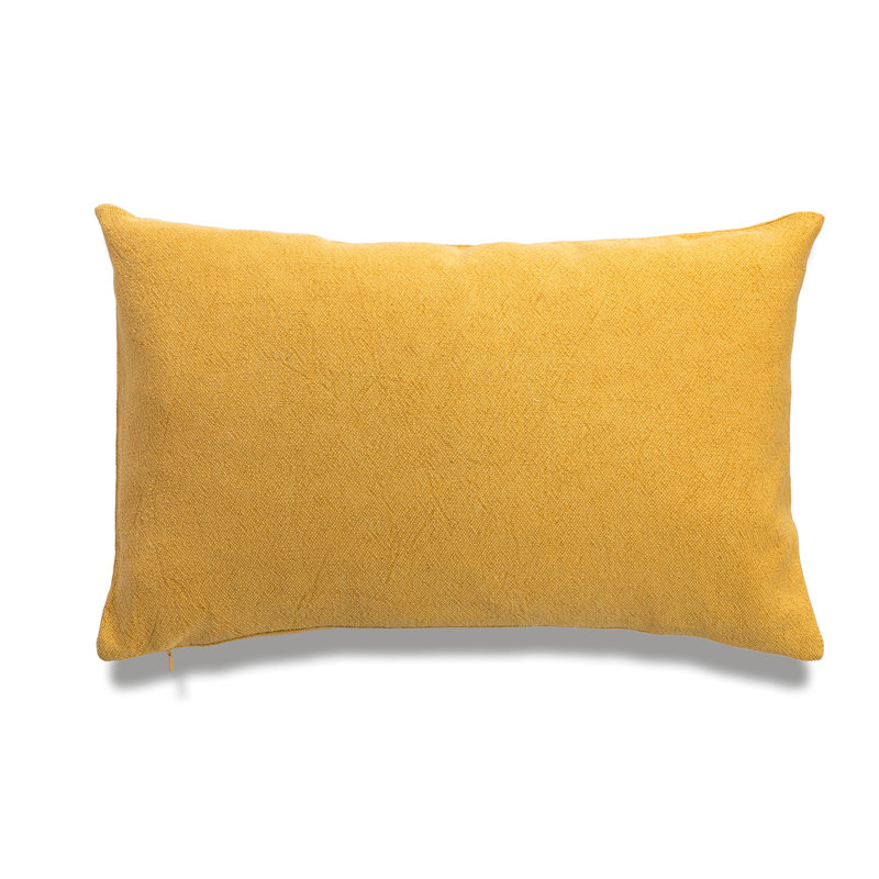 SEATTLE SOLID Linen Throw Pillow, Yellow