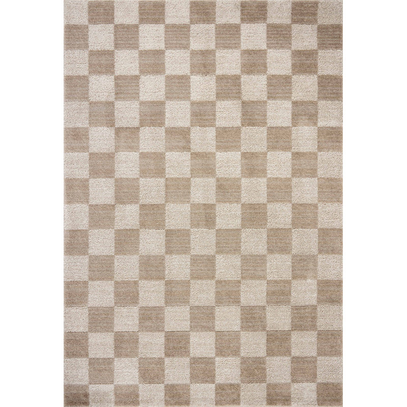 Calvin Pebble / Ivory Area Rug, Rectangle 6'3" x 9'6"