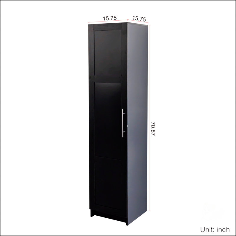 Armoire de rangement murale empilable, Noir