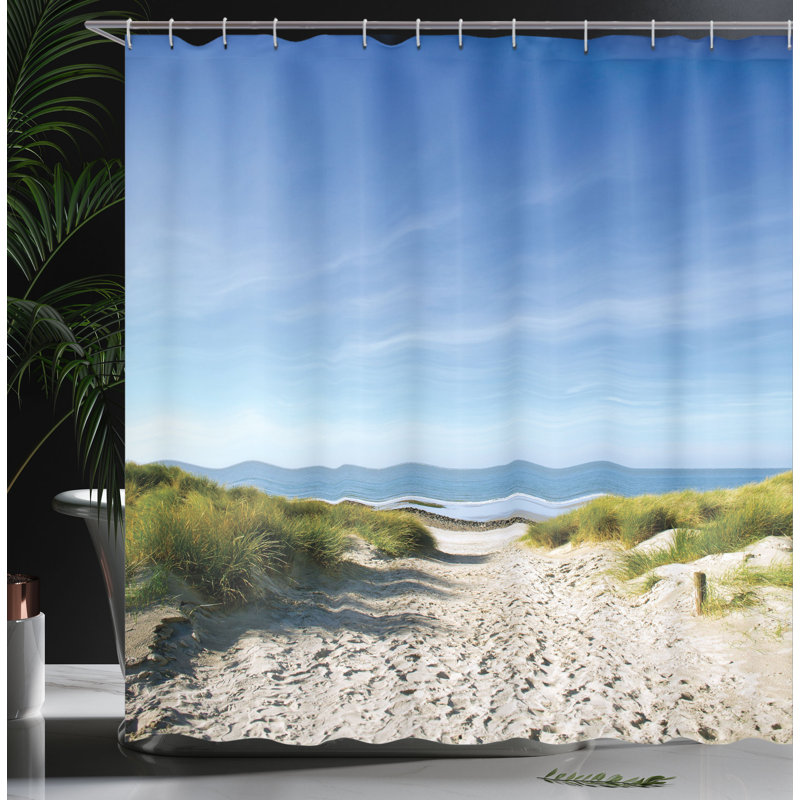 Shower Curtain with Hooks Included, 70"H x 69"W