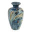 Vase réactif émaillé bleu et brun D8,7 x 15,5 po