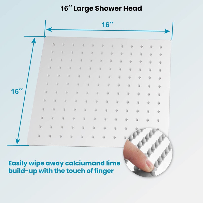 Rain Fixed Shower Head 2.0 GPM GPM, Chrome