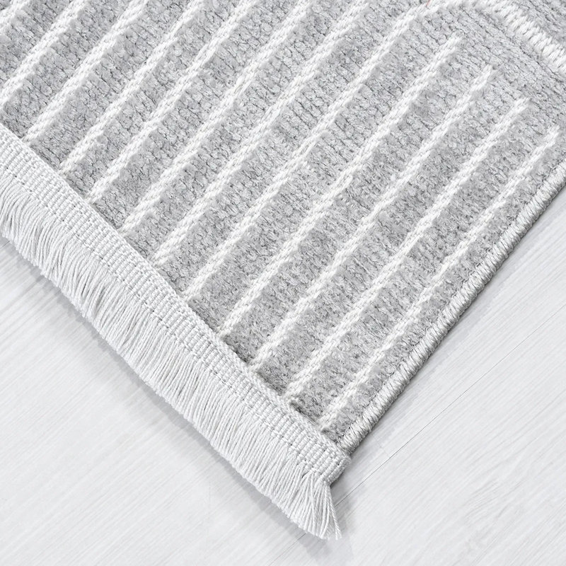 Tapis gris en polyester Fenwick facile à nettoyer, 6,5 pi x 6,5 pi