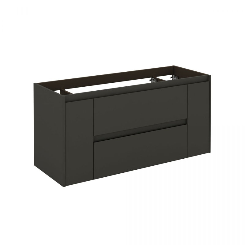 Ambra 47'' W Single Bathroom Vanity Base, Glossy Anthracite