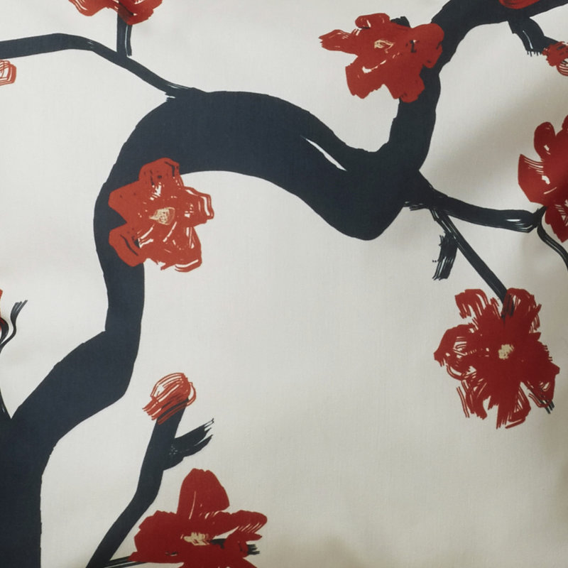 Floral Reversible Throw Pillow, 20" H x 20" W, Blue