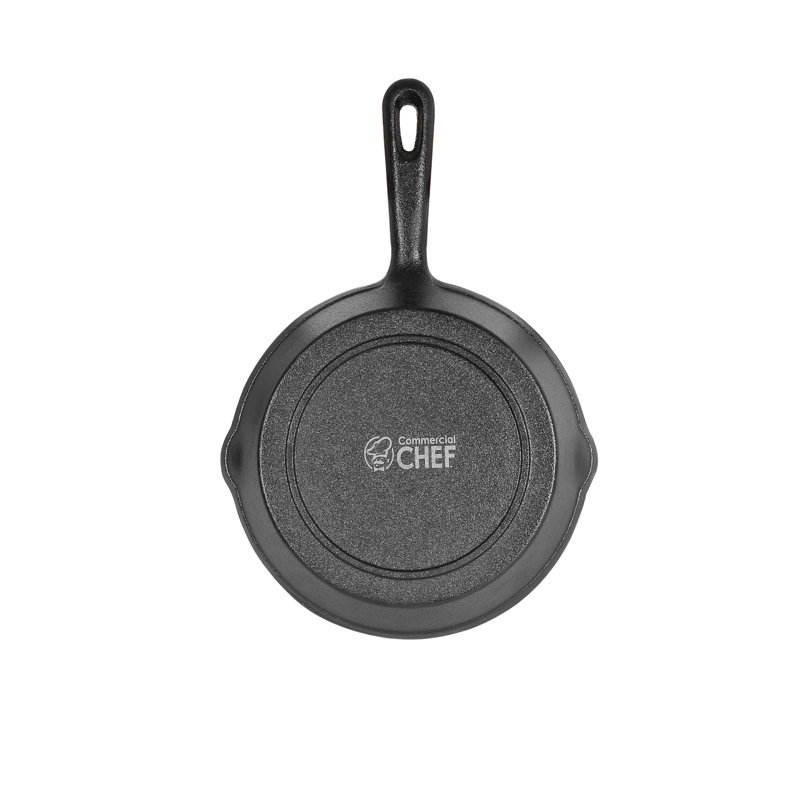 Pre-Seasoned Black Cast Iron 3-Piece Skillet Set