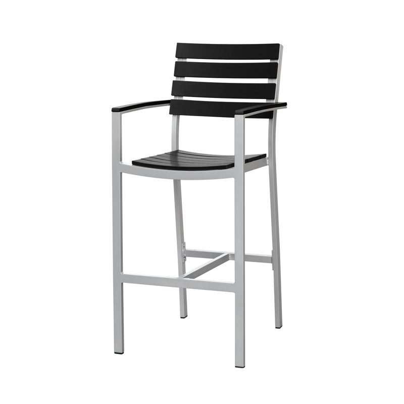 Vienna Metal Outdoor 30'' Bar Stool, Black