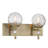 Mercer41 Marvaa Oxidized Aged Brass With Clear Vanity Light-1383307317