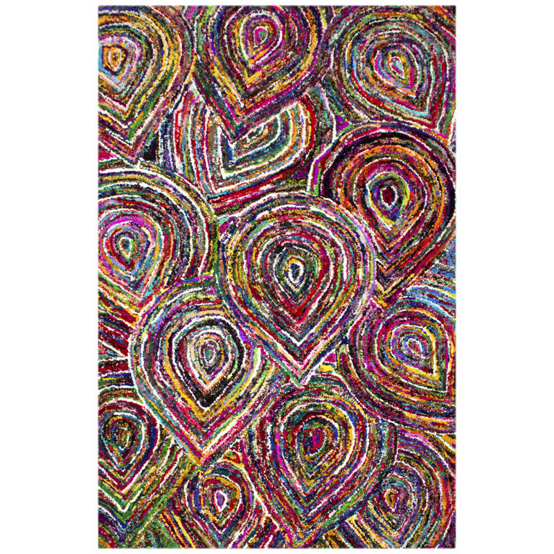 Chindi Abstract Wool Hand Woven Area Rug, Rectangle 122 x 183cm