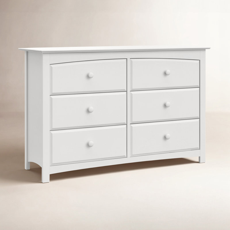 Commode double à 6 tiroirs Kenton, Blanc