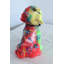 Statue de chiot en résine Nifao - Sculpture colorée pour chien d'intérieur / extérieur avec peinture abstraite multicolore, figurine décorative à finition ultrabrillante pour collections de maisons 8 po x 6 po x H 10 po