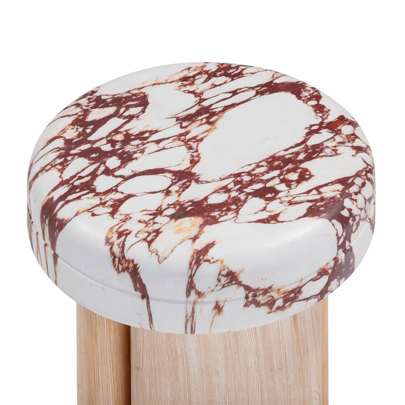Sheila Textured Concrete Side Table, Natural, Multi