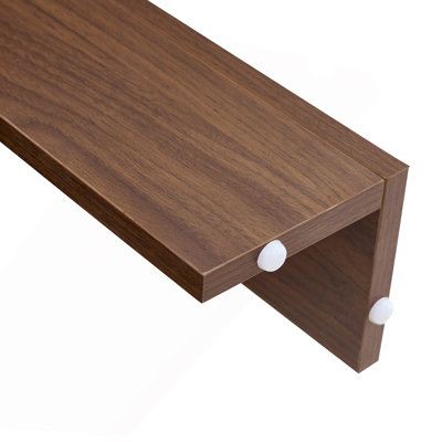 Extendable Rectangular Dining Table, Modern Expandable Kitchen Table with 2 Drop Leaves, Walnut Finish, Space-Saving Dinner Table for Small to Large F