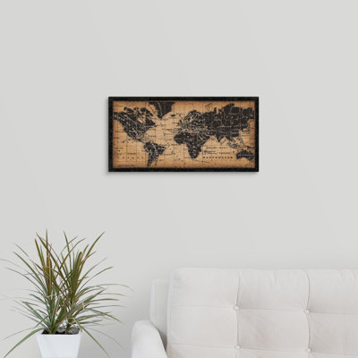 « Old World Map » par Pela Studio - impression d'art graphique