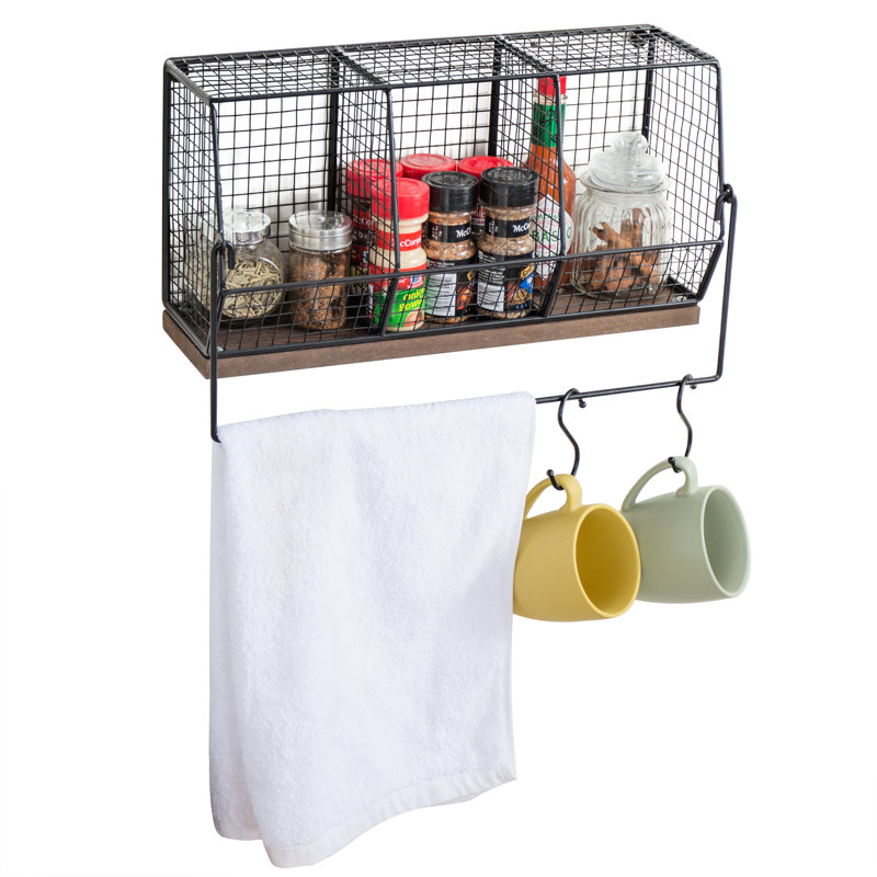 Wall Organiser with Wall Baskets/Key Hooks