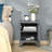 Versatile Industrial Side Table With Lockable Door And Adjustable Shelf For Home Spaces