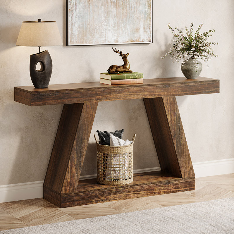 55.12'' Console Table, Walnut Brown