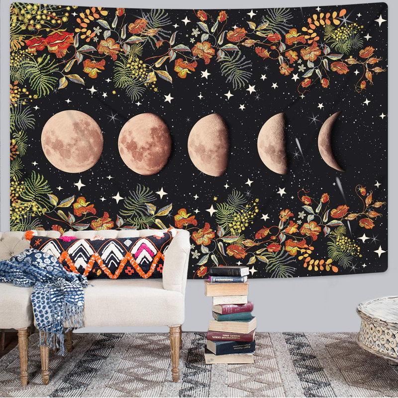 Tapisserie de qualité murale tapissier Phases de lune, H 59 po x l 79 po