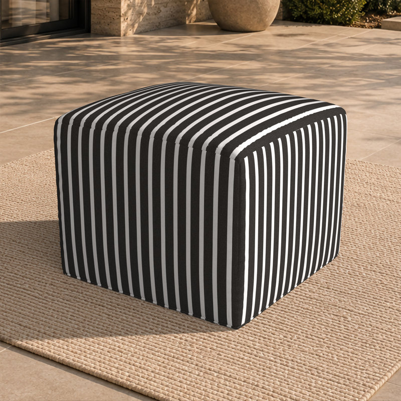 Repose-pieds Eliana Sunbrella, Sunbrella Shore Classic, H 18 po x l 22 po x P 22 po