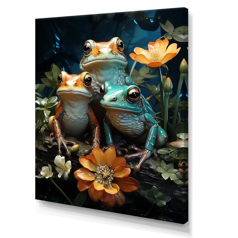 " Emerald Pond Harmony ", 32" H x 24" W x 1" D, Wrapped Canvas