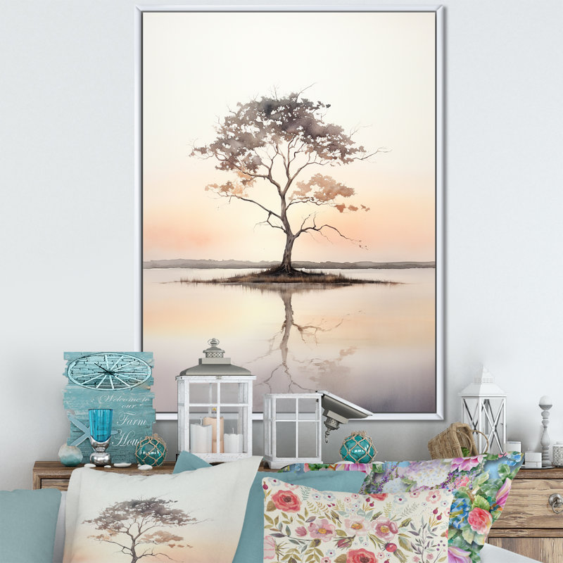 Silhouette solitude I, Cadre flottant blanc, H 20 po x l 12 po
