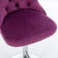 Base en velours, siège réglable de 25 à 33 pouces de hauteur, mauve, à dossier, de 2 pour siège à domicile, support de dossier, îlot de cuisine pub-175361841-175361846