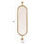 Miroir mural ovale en métal avec supports, or-400477910