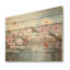 Birds Of Paradise Flowers Fields I - Art floral sur bois de pin naturel-101142916