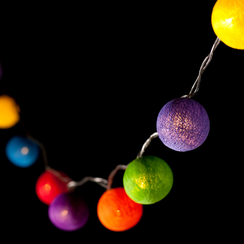 Misti LED Cotton Ball String Light, 20 Lamps - 5 Metre Long