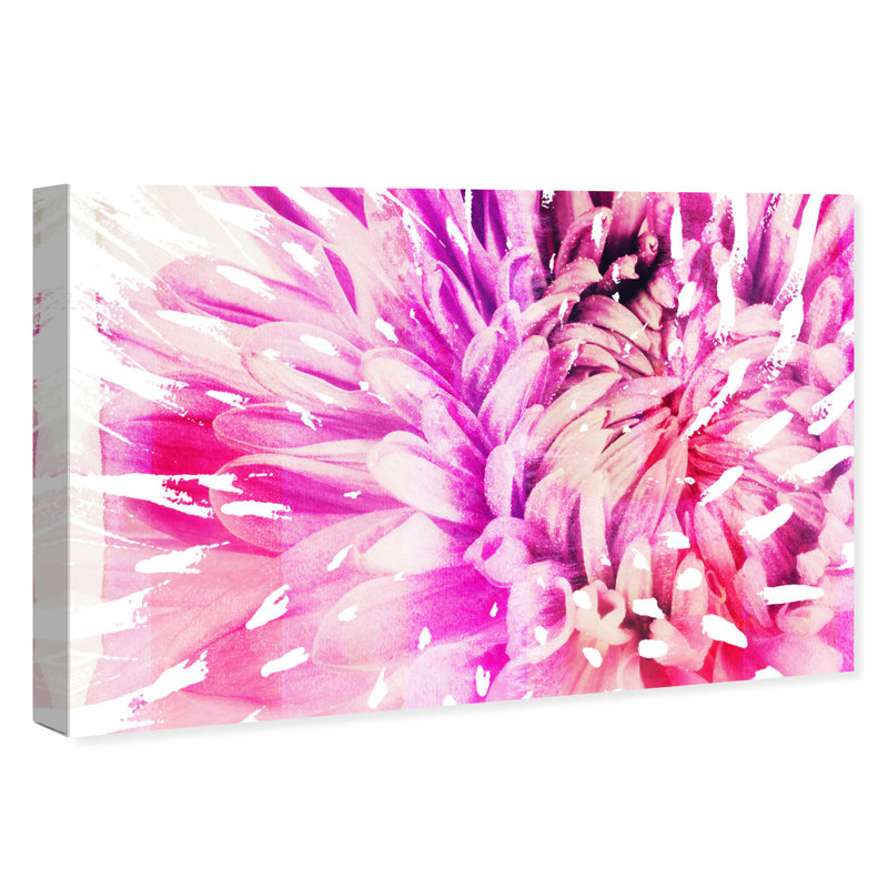 " Floral And Botanical Bloom Boom ", 10" H x 15" W x 1.5" D, Wrapped Canvas