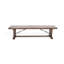 Banc industriel Yael, base en tréteaux, bois massif brun rustique de 70 pouces