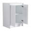 Meuble-lavabo autoportant en contreplaqué blanc brillant 72 po avec lavabo en résine, armoires de rangement et murales, fermeture en douceur pour une conception réfléchie et agréable