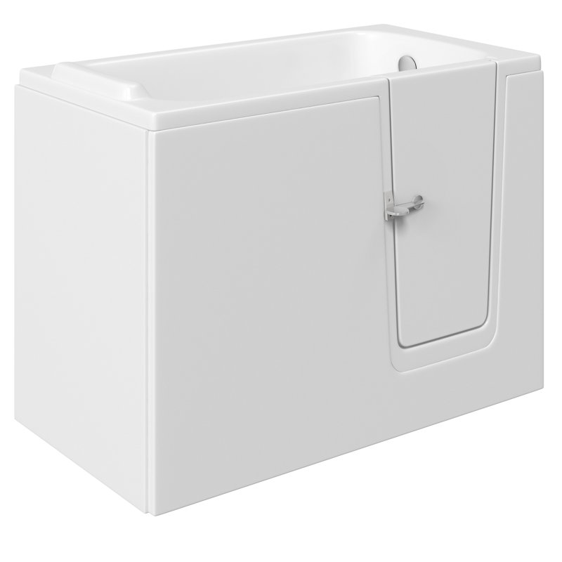 Paulus 1210mm x 660mm Soaking Acrylic Bathtub, Left