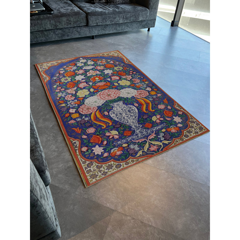 Tapis décoratif multicolore Mira, Rectangle 3 pi 9,81 po x 4 pi 11,06 po