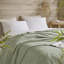 Couverture vert sauge de qualité supérieure, mélange de coton et de bambou, décoration intérieure confortable