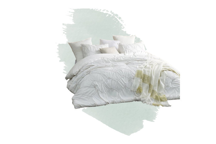 Yassin Textured Waves 3 Piece Comforter Set