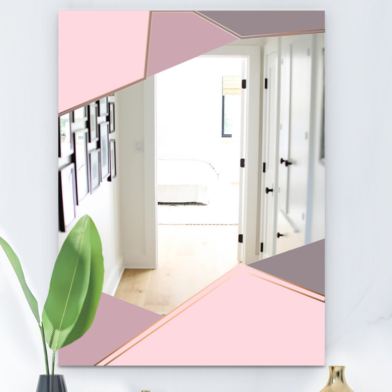 Miroir d'appoint Triangles Glam, H 24 po x l 32 po