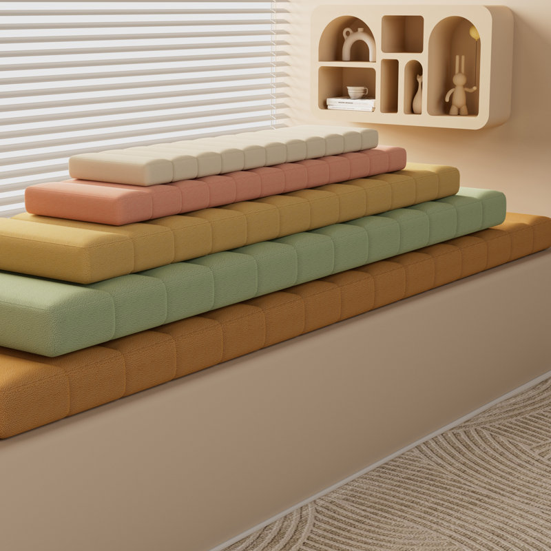 Coussin de banc de taille personnalisée 3,8 po pour intérieur avec mousse 75D haute résilience de qualité supérieure, Gris