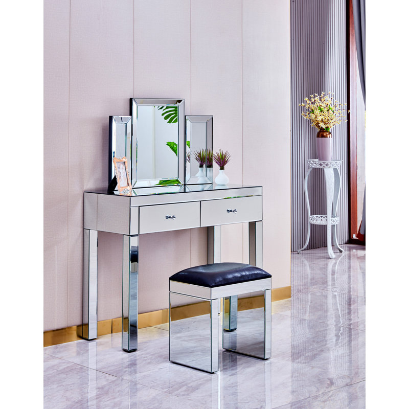 Miroir de salle de bain pliable en forme de montagne largement utilisé dans les maisons et les bureaux