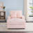 Comfortable Spring Armchair and Ottoman Set with Cup Holder and Corduroy-898069727