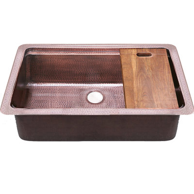 Brightwork 32'' L Undermount Single Bowl Stainless Steel Kitchen Sink