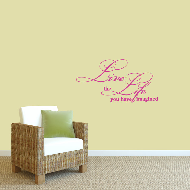 Text & Numbers Wall Decal, Hot Pink