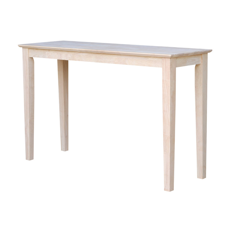 Jaier Unfinished Solid Wood Console Table, 30" H x 48" W x 16" D, Unfinished